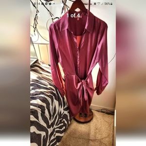 GUESS Satin dress antique rose